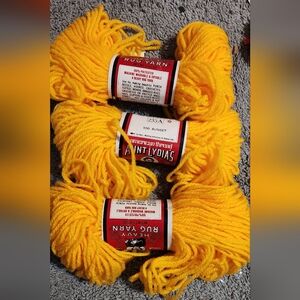 American Thread Lot Of 3 Aunt Lydia's Heavy Rug Yarn